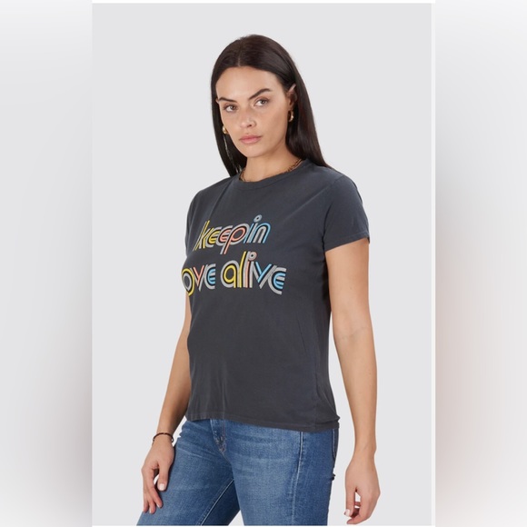 Mother The Boxy Goodie Goodie Tee “Keepin Love Alive” Size Small - Picture 2 of 10